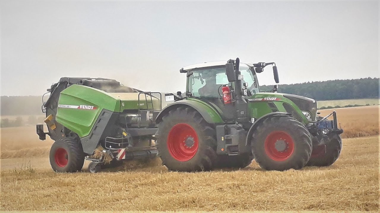 Ballen pressen mit Fendt Vario 724 und 516