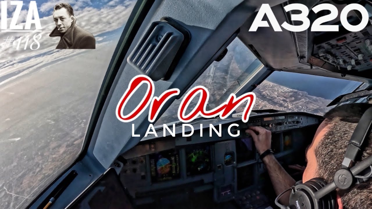 A320 ORN 🇩🇿 Оран | ПОСАДКА 25L | 4K-обзор кабины | Связь с диспетчером и экипажем