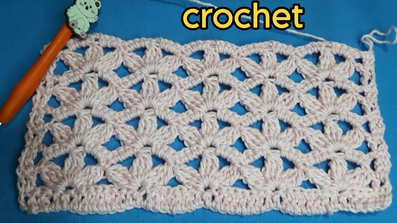 💛 ¡PRECIOSA! puntada a crochet o ganchillo y muy fácil de tejer paso a paso en Español