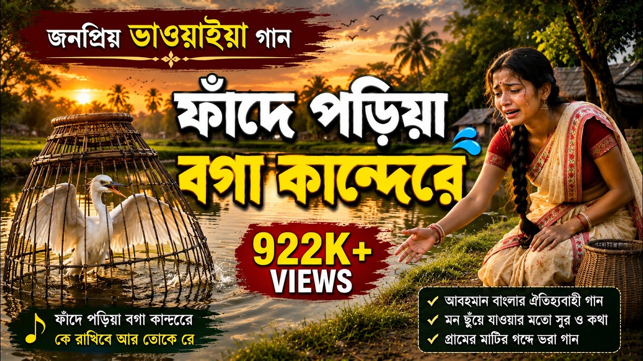 ফান্দে পড়িয়া বগা কান্দেরে । Fande poriya boga kande re। bangla gaan । polligeeti gun । ভাওয়ােইয়া গান