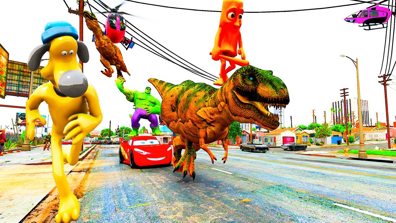 Con Khủng Long To Và Siêu Nhân Khủng Long Bạo Chúa T rex! Dinosaur Superheroes VS Spiderman Gorilla