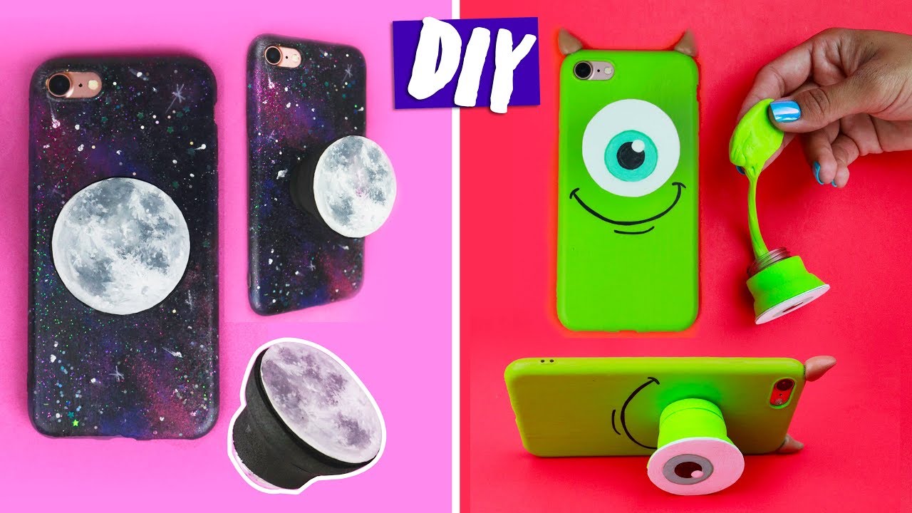 DIY POPSOCKET + CAPA DE CELULAR + SLIME! Com material reciclado! Por Isabelle Verona! Ep.1
