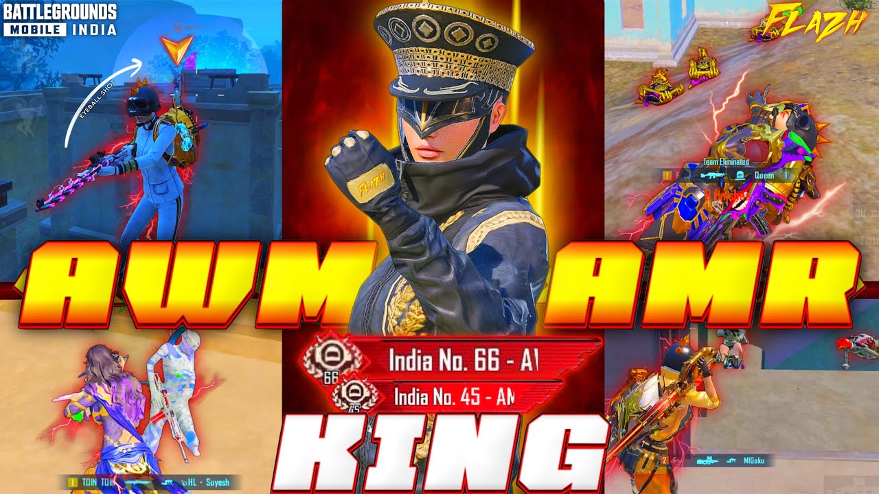 KING OF AWM & AMR 👑 REACHING CONQUEROR IN BGMI IN STYLE #flazhytlive #shorts #clutchhighlights