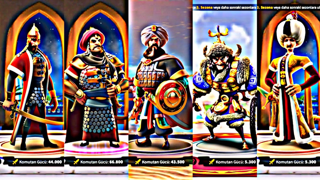 Rise Of Kingdoms / Türk Komutanlar /   Turkish Commanders