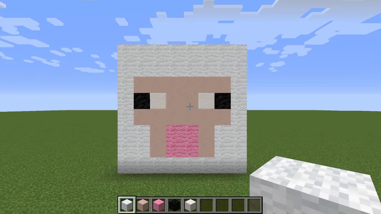 How To Make A Sheep Face In Pixel Art: Minecraft