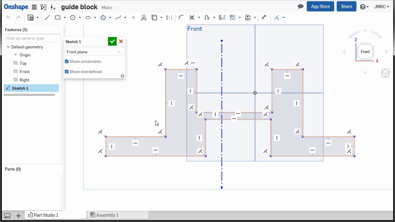 Applying Symmetry to Sketch Regions