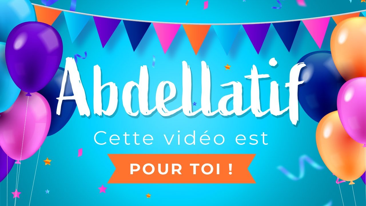 Joyeux anniversaire Abdellatif ! 🎉🐱 Tous mes vœux d'anniversaire rien que pour toi !