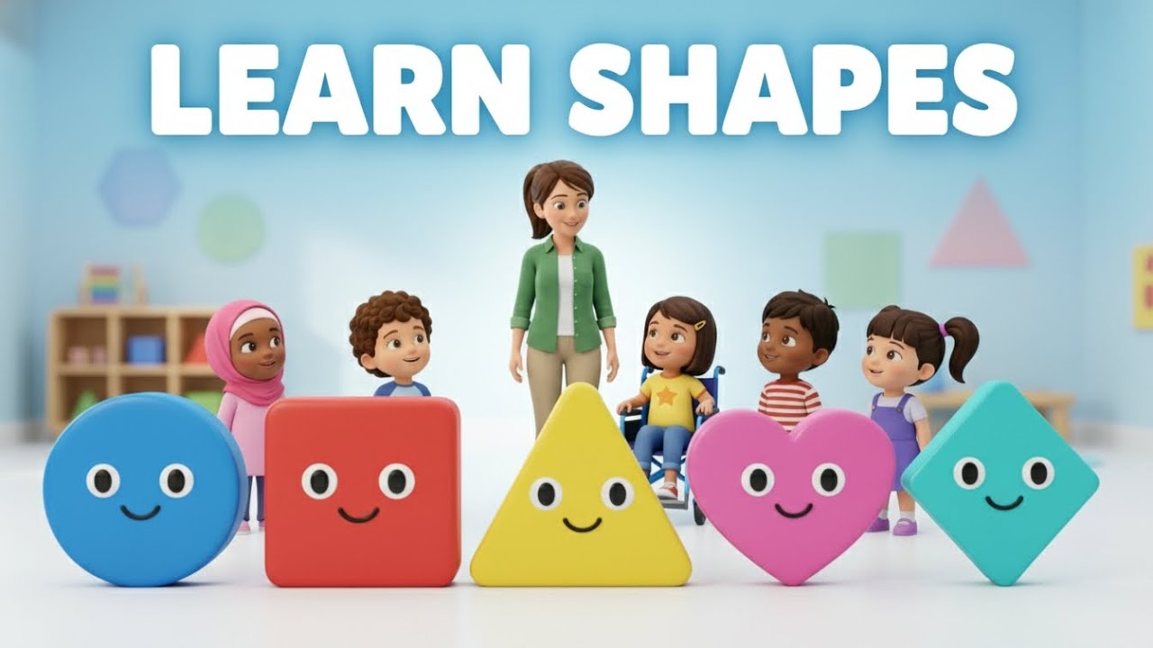 Learn Shapes for Kids | Circle, Square, Triangle & More | Preschool Learning