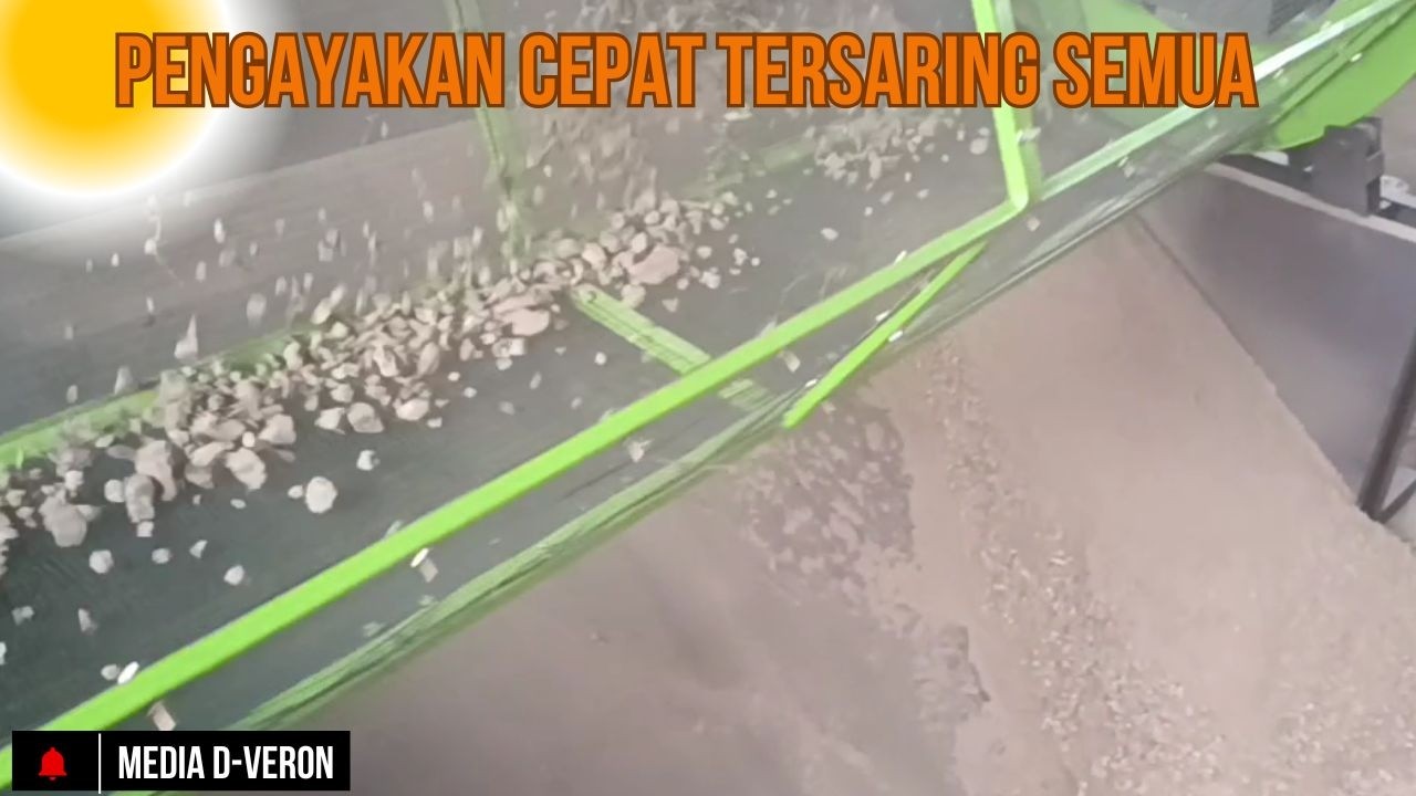 MESIN PENGAYAK KITA UJI COBA DAN BERJALAN SESUAI