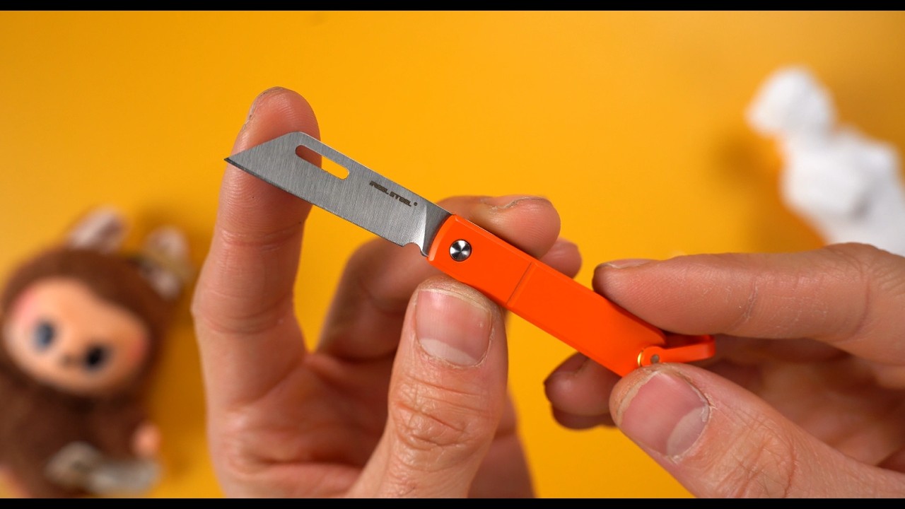 Нож Real Steel Baby Barlow satin сталь 12C27 рукоять Orange Stainless steel (8031O)