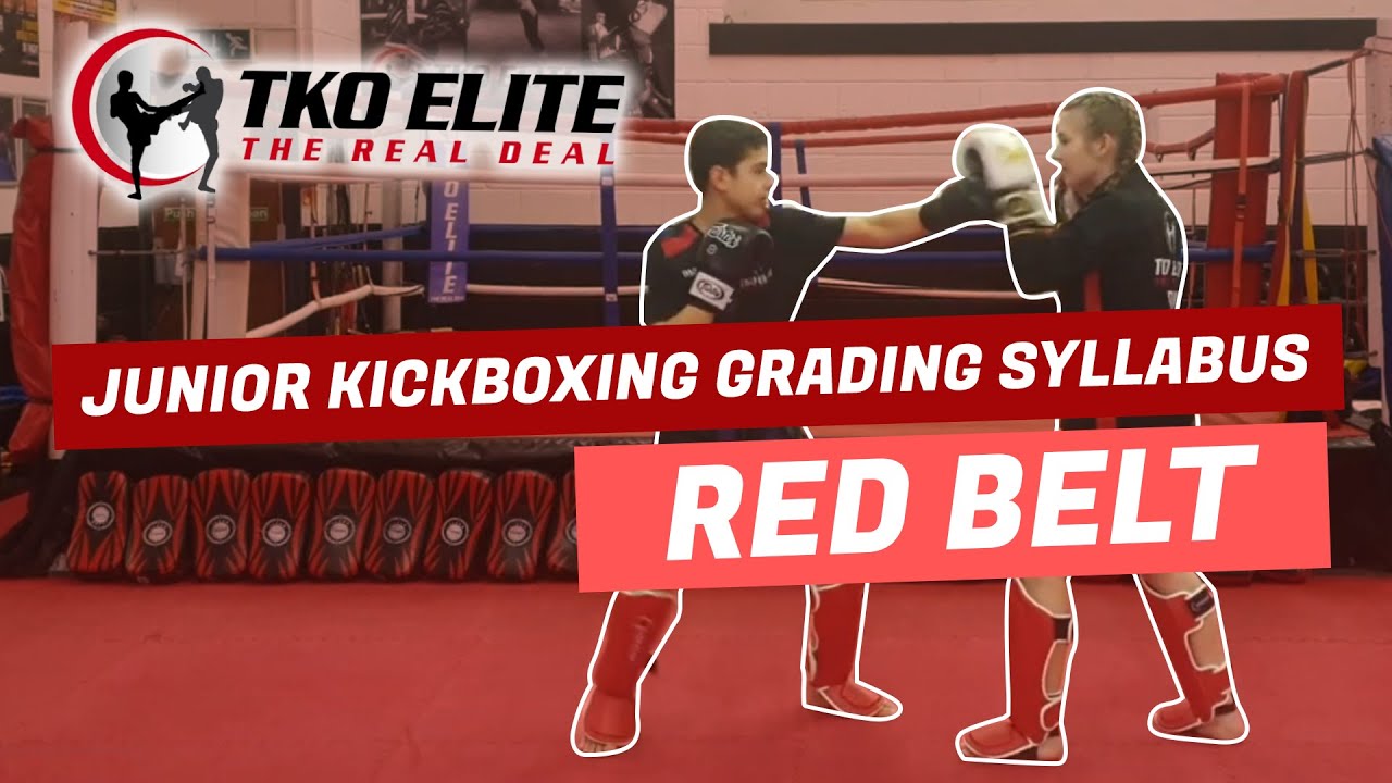 JUNIOR KICKBOXING GRADING SYLLABUS - RED BELT 1 2 3 (TKO ELITE GYM)