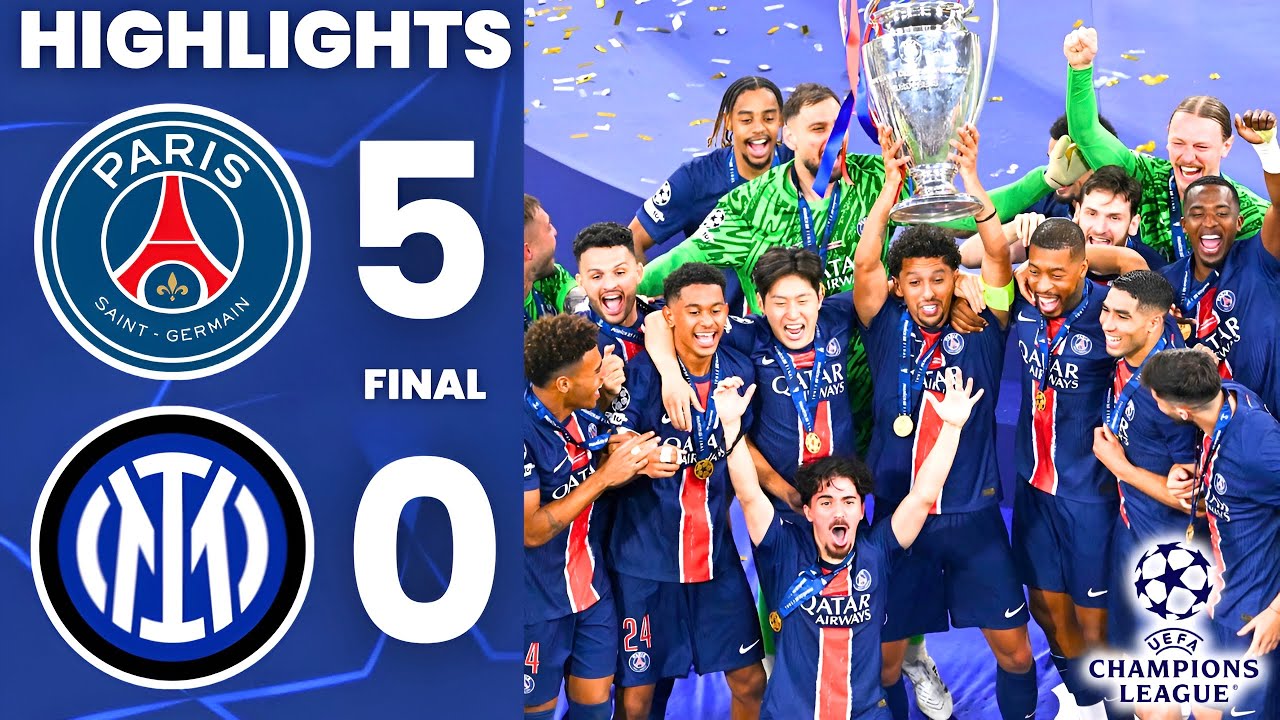 PSG vs Inter Milan (5-0)  Extended Highlights | UEFA Champions League Final