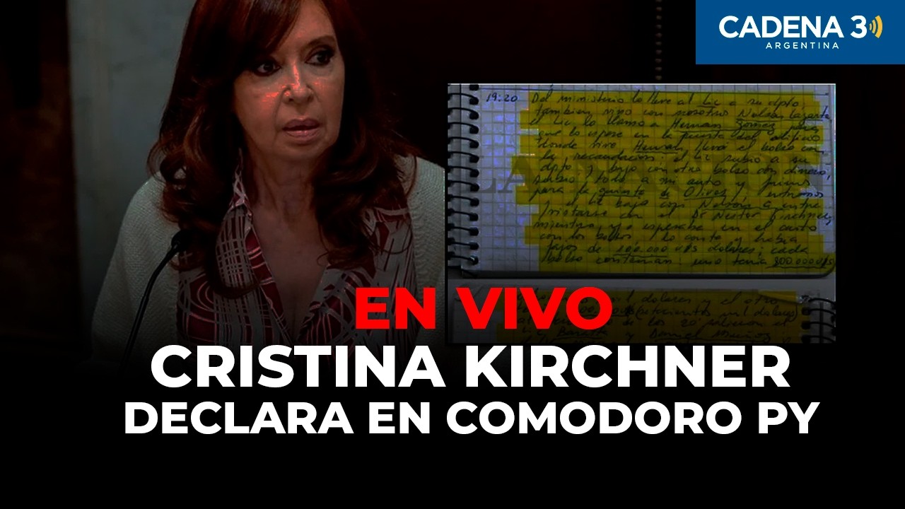 🔴 Cristina Kirchner declara en Comodoro Py | Causa Cuadernos | Cadena 3 ARGENTINA