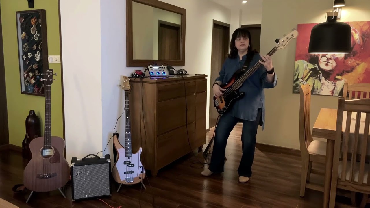 Take These Chains From My Heart - bass cover by Lorraine Haydon 