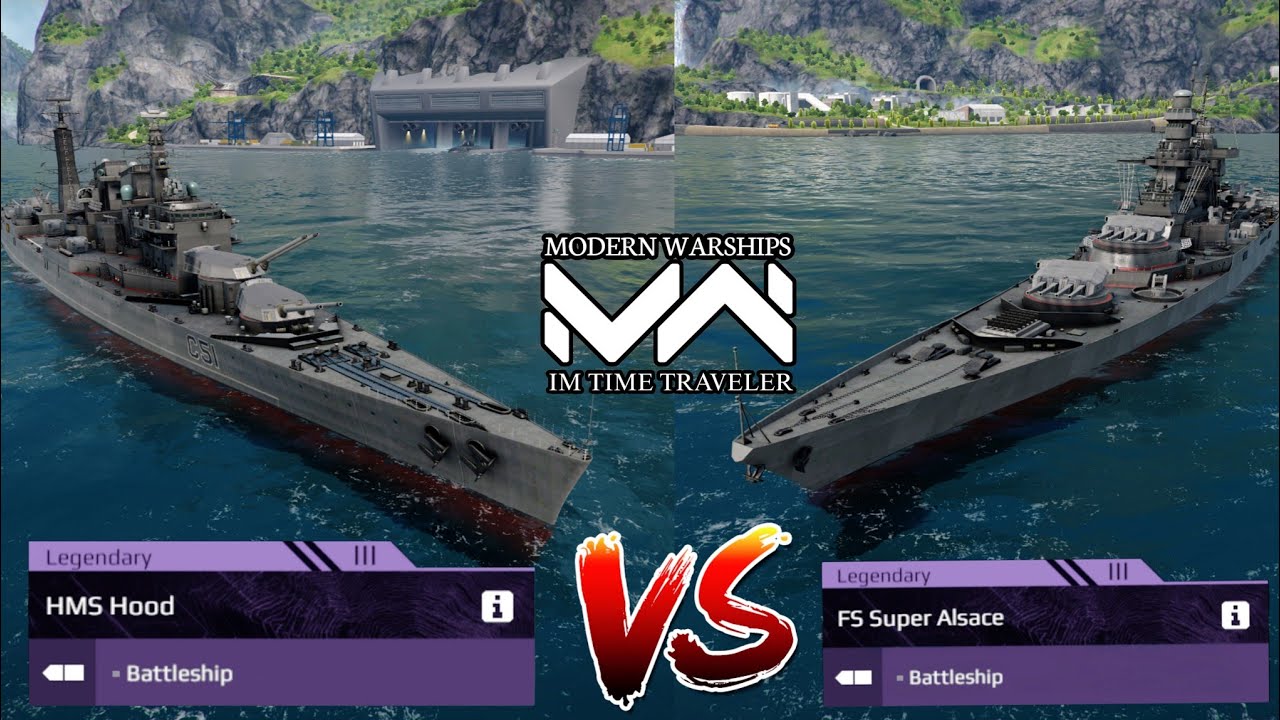 HMS Hood Vs FS Super Alsace | Modern Warships