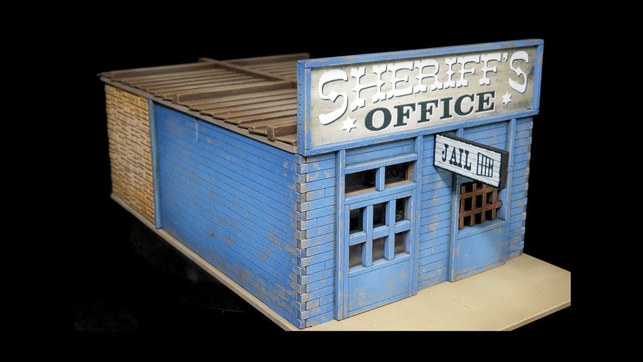 Old West Sheriff's office with jail (360° showcase)