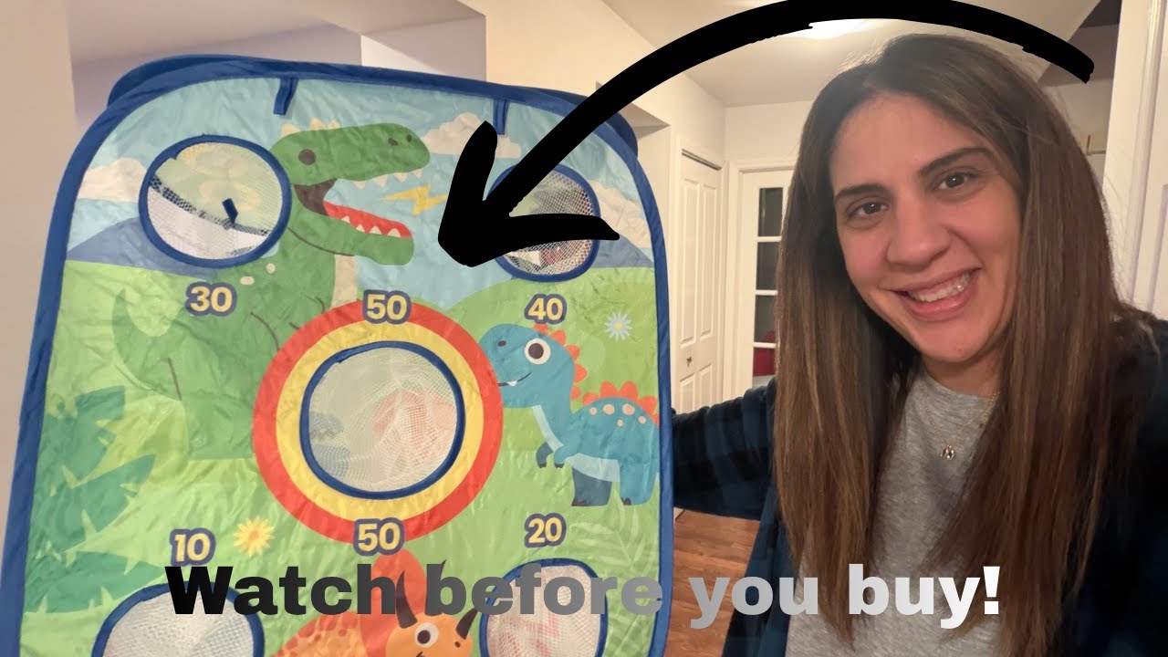 Honest review of this dino bean bag toss game!  video
