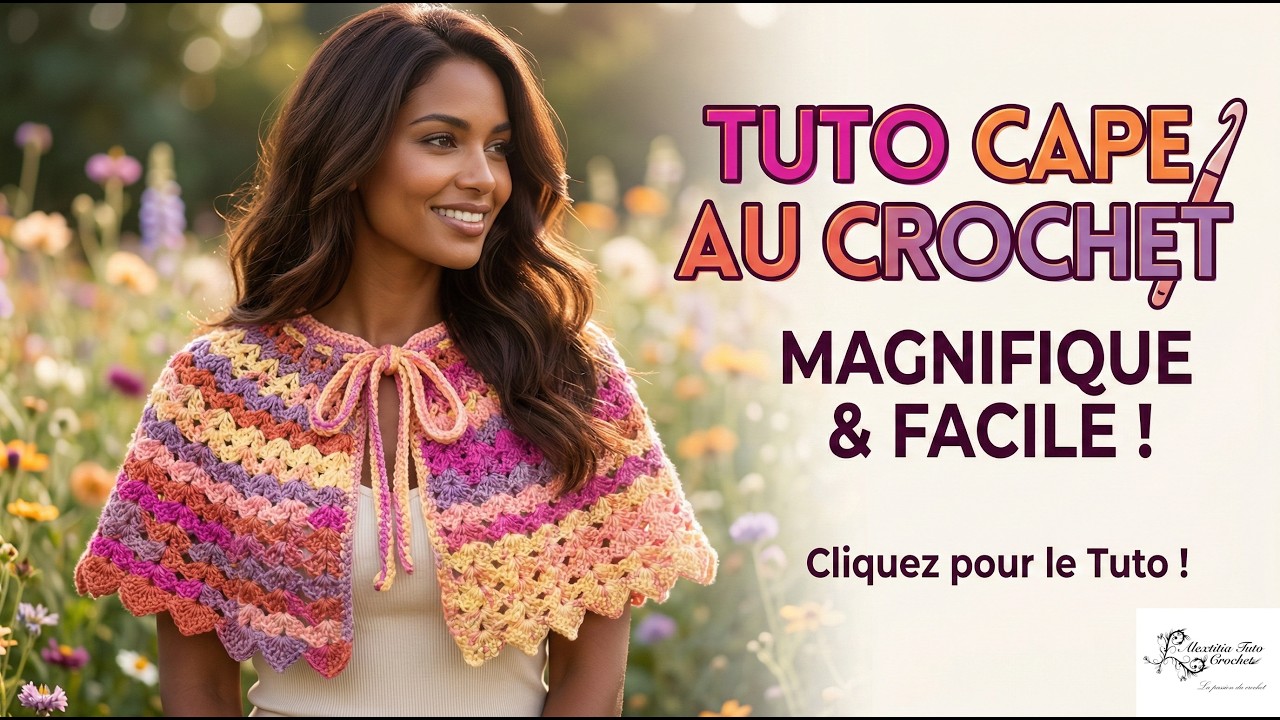 Tuto pèlerine, capeline facile au crochet