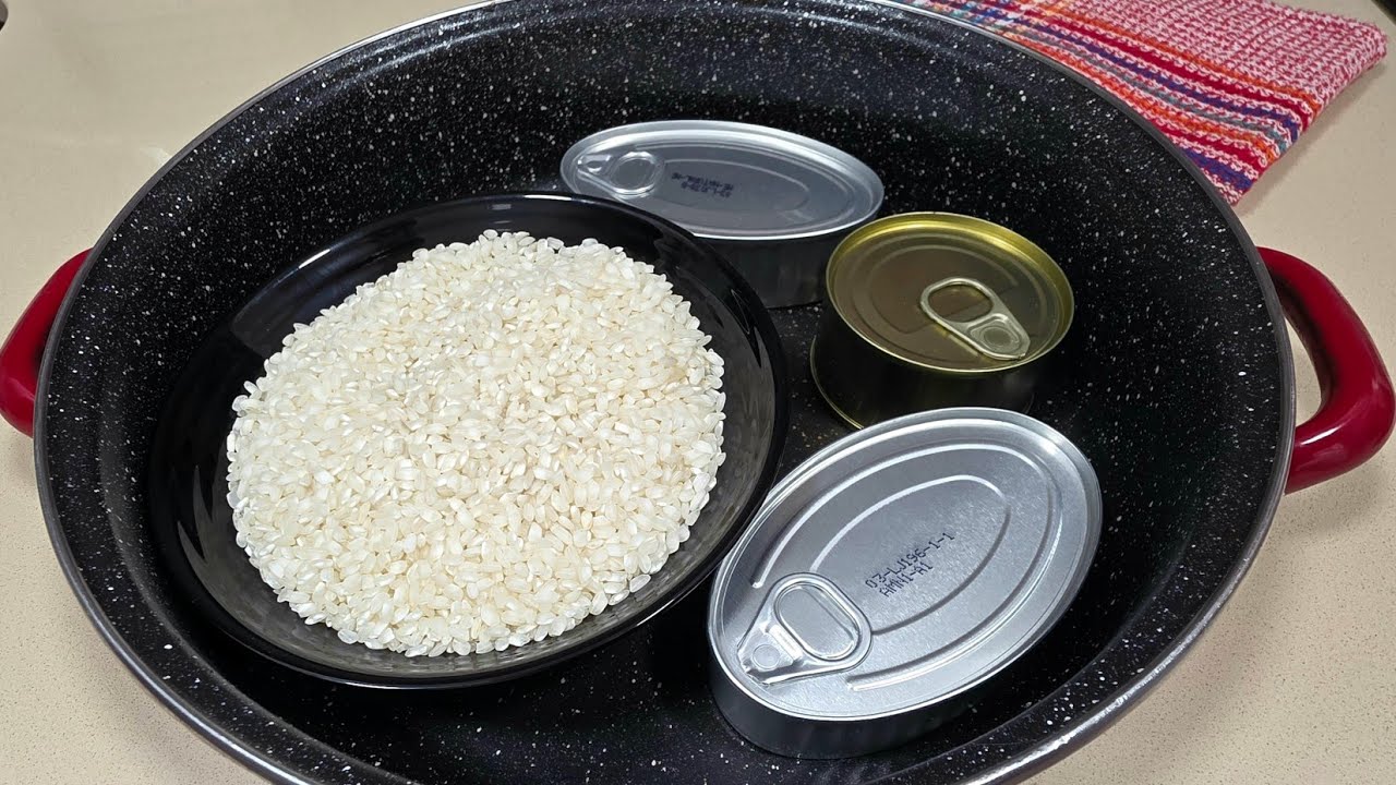 🥘 Arroz rápido con latas 👌 dicho y hecho. 