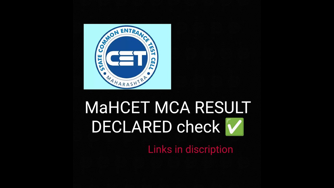 Mahcet mca mba result declared, check results