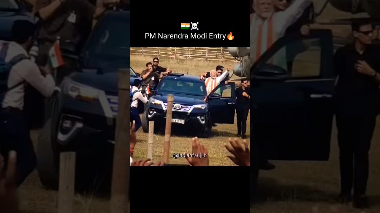 PM Narendra Modi Entry With SPG🔥☠️🇮🇳 #modi #pmmodi #spg #commando #army #narendramodi #status