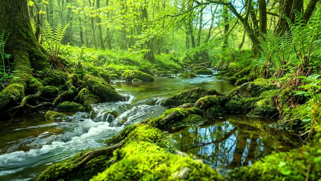 Forest Symphony, Gentle Stream Sounds and Chirping Birds, Relaxing Natural Ambience ASMR
