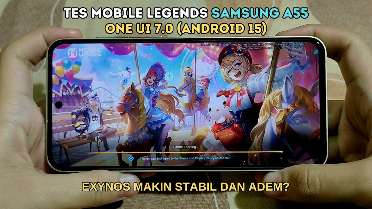 TES MOBILE LEGENDS SAMSUNG GALAXY A55 ONE UI 7 (ANDROID 15) | Exynos 1480, RAM 8GB