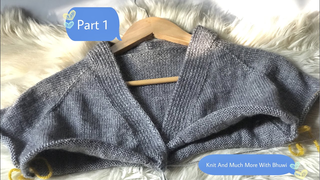 🧿🌈Ladies Cardigan Knitting Design Part 1 || Top Down Cardigan || Raglan || Sweater Design || Bunai