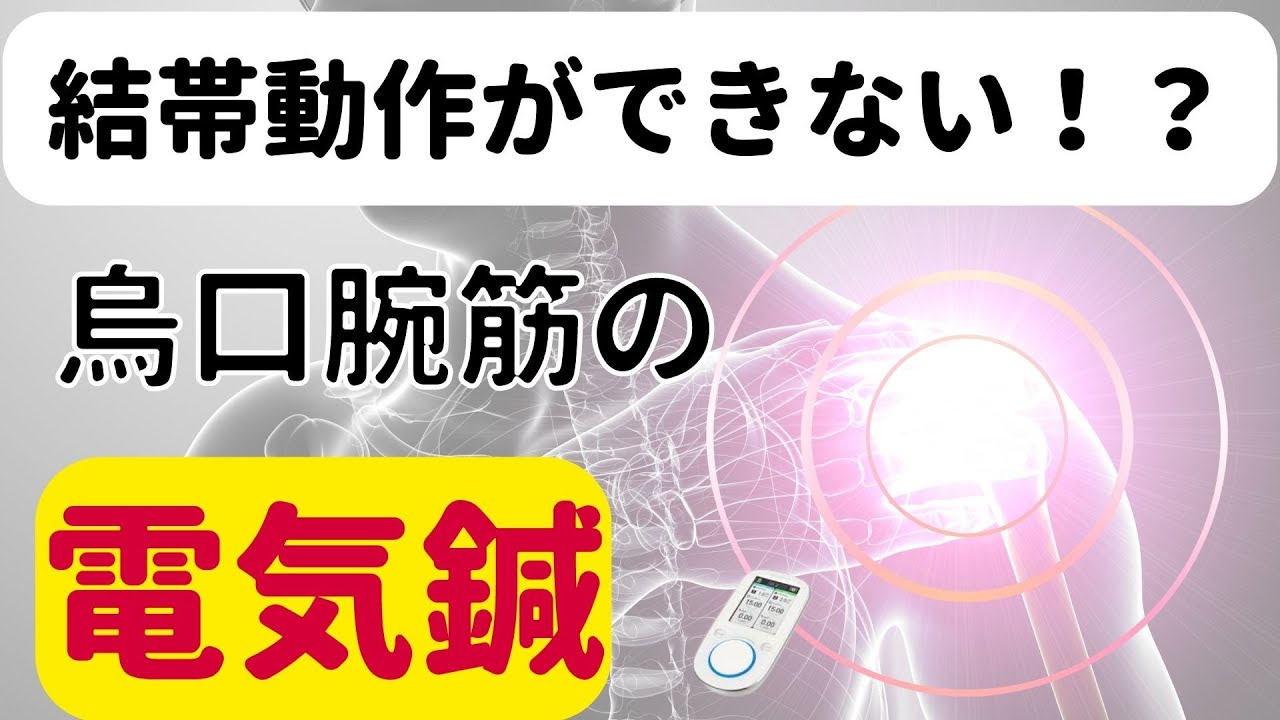 結帯動作ができない！？烏口腕筋の電気鍼、webセミナー