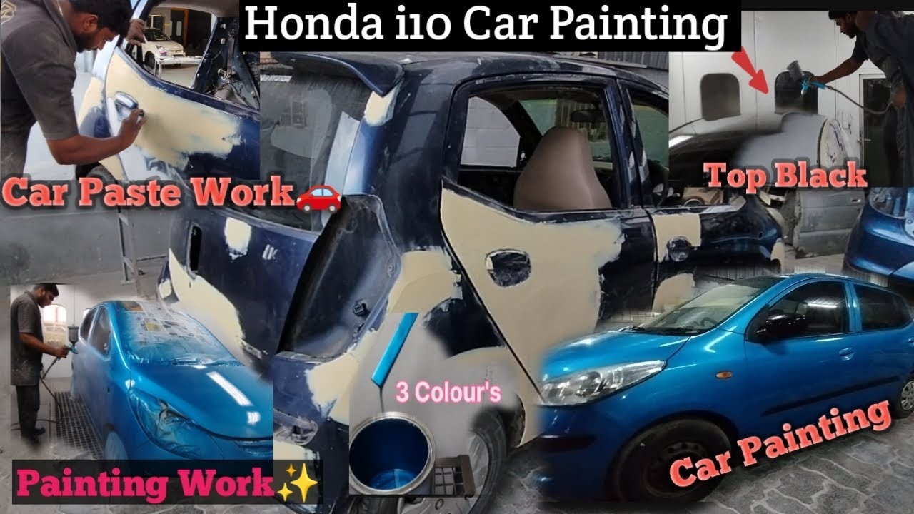 Honda i10 Car Painting | Car Paste Work🚗| Car Painting Work✨ | 3Colours