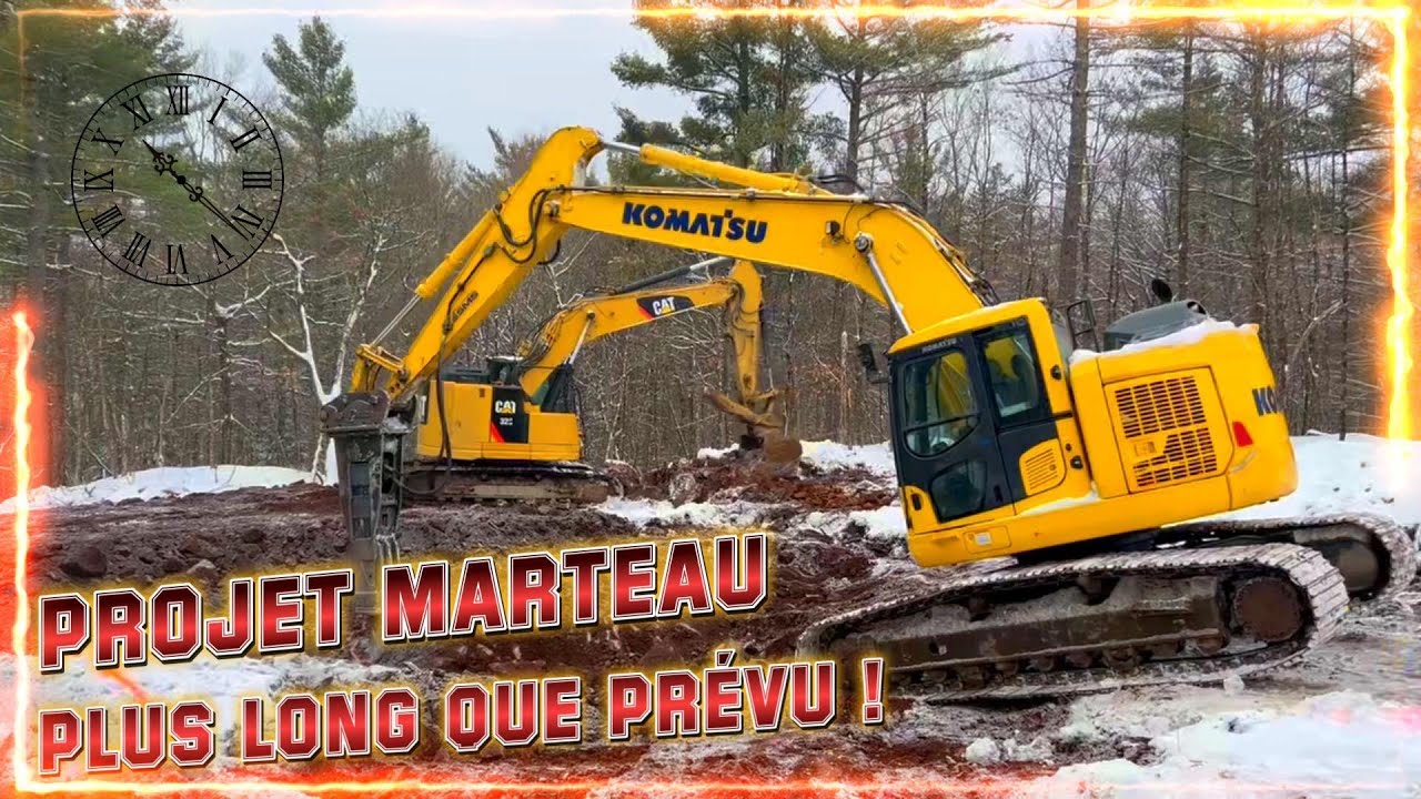 Du roc à la fondation: marteau hydraulique et excavation pour une maison. #excavation #construction