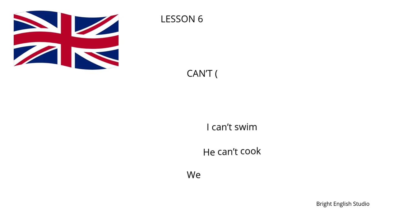 🎥 LESSON 6 – CAN / CAN’TTopic: Ability & Permission