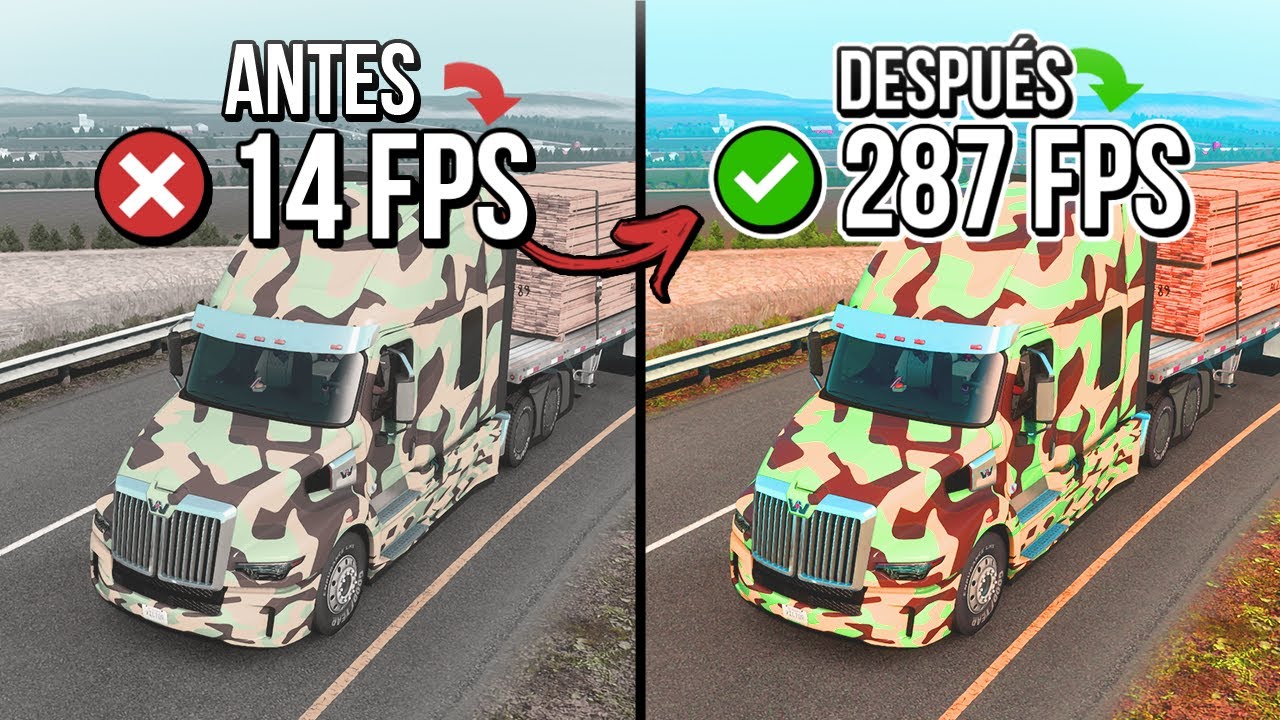 🔧 AMERICAN TRUCK SIMULATOR: CÓMO SUBIR LOS FPS Y OPTIMIZAR EN PC BAJOS RECURSOS🔥| Aumentar FPS ATS✔️