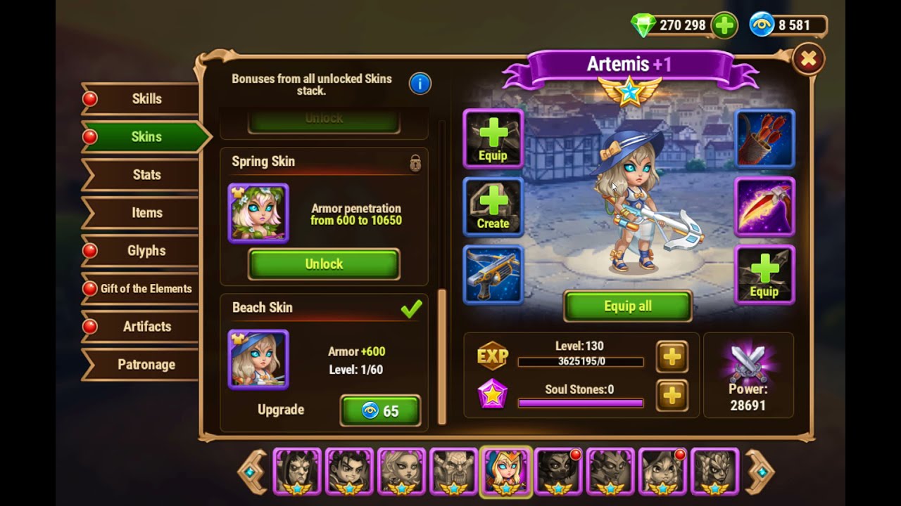 Hero Wars &mdash; Artemis' Healing Smart Arrow