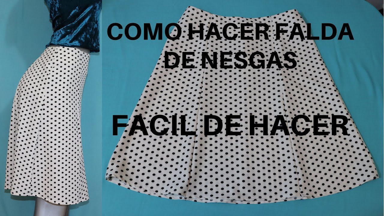 FALDA DE NESGAS  COMO HACERLAS FACIL