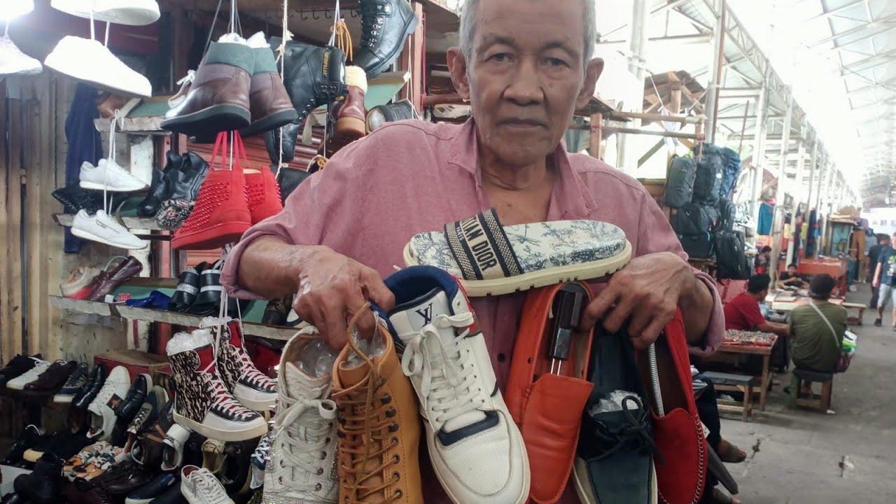 WOW ‼️ SEPATU BRANDED MODEL TERBARU ADA DI PASAR PONCOL || KIOS PAK JAINAL 