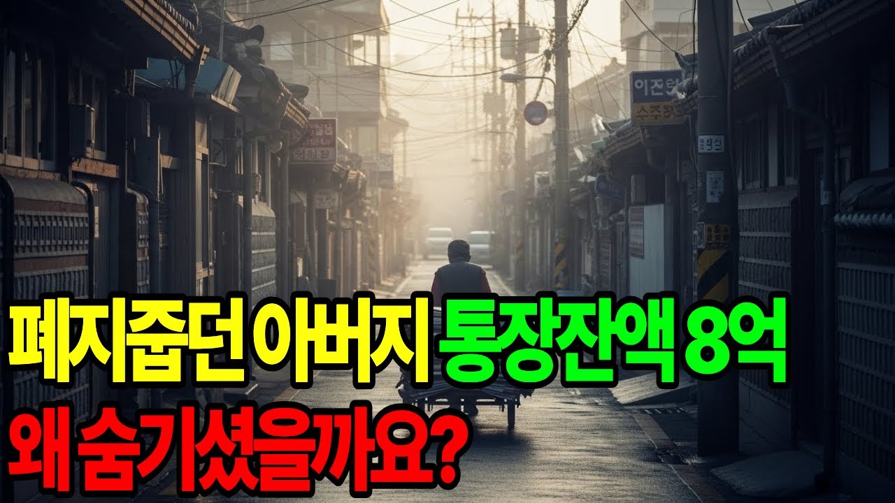 폐지 줍던 아버지, 장례 후 발견된 통장잔액에 자식들 모두 울었습니다.