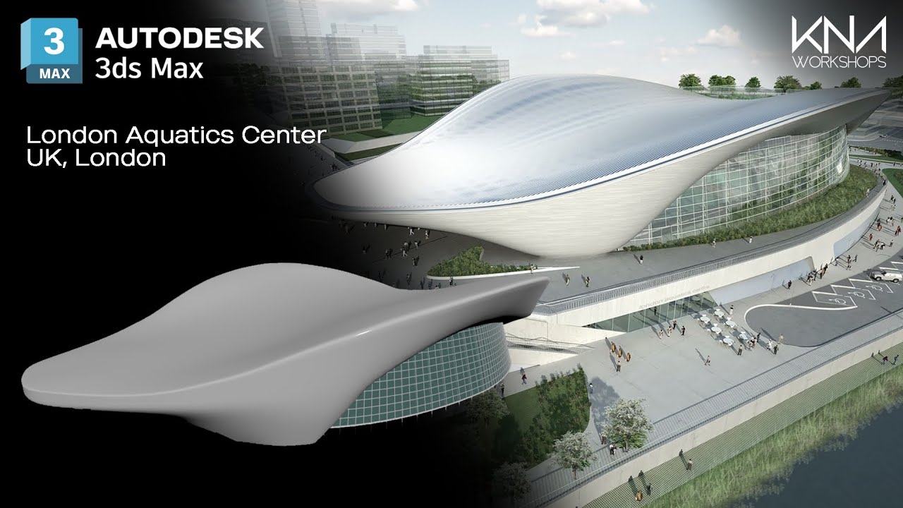 Zaha hadid London Aquatics center proffesional modeling using 3dsmax Nurms