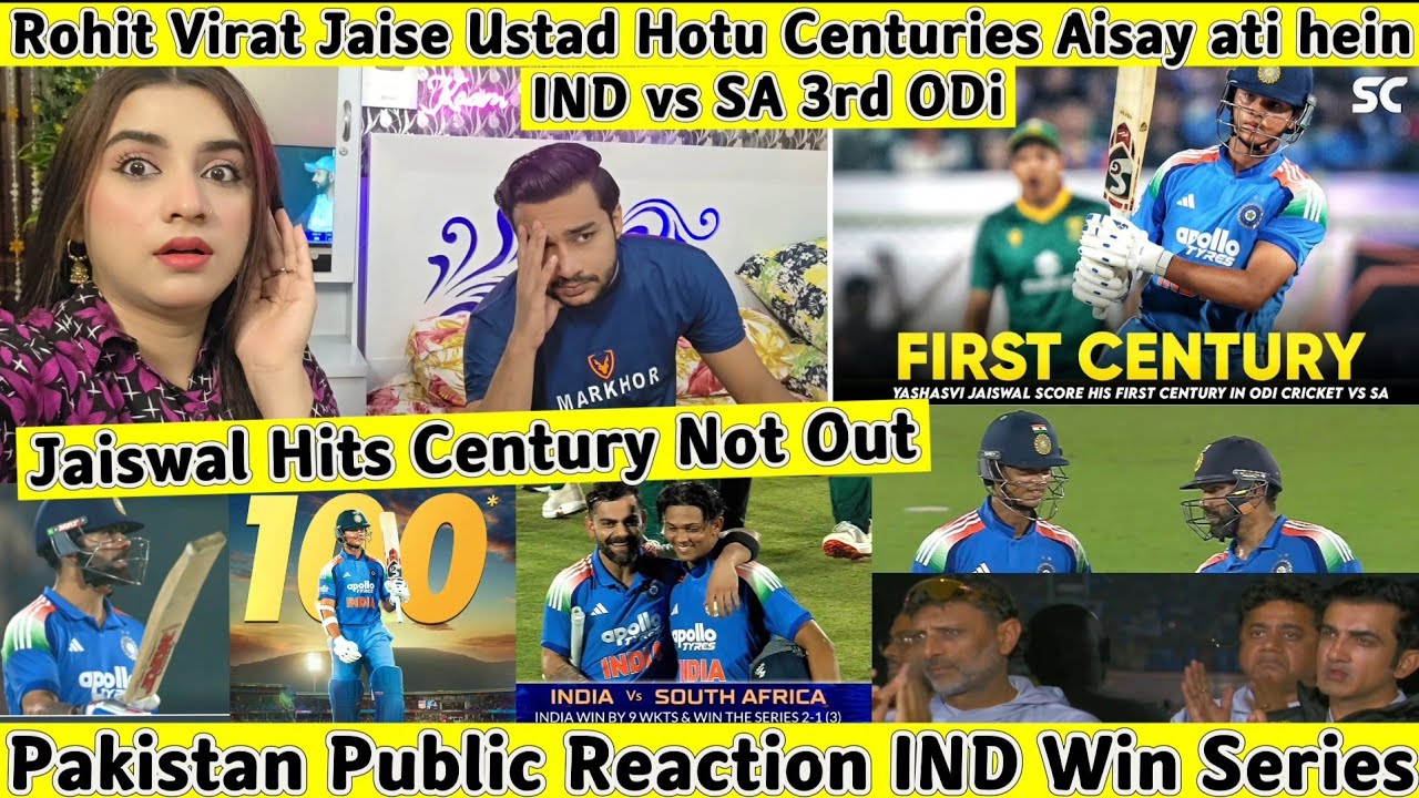 IND Beat SA 3rd ODi Jaiswal Hit Century😱 Virat Classical innings PAK Public Reaction IND win Series