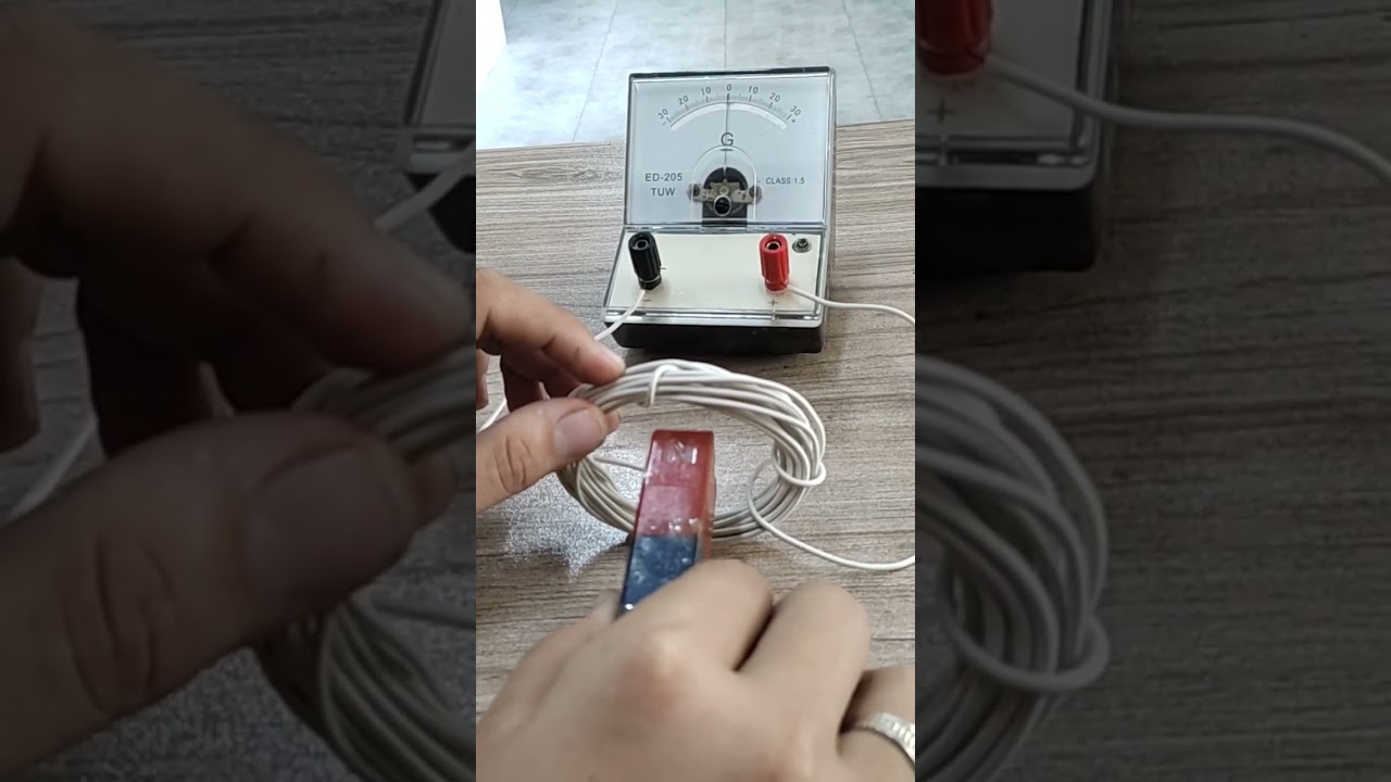 Demonstration of Faraday's law of electromagnetic induction
