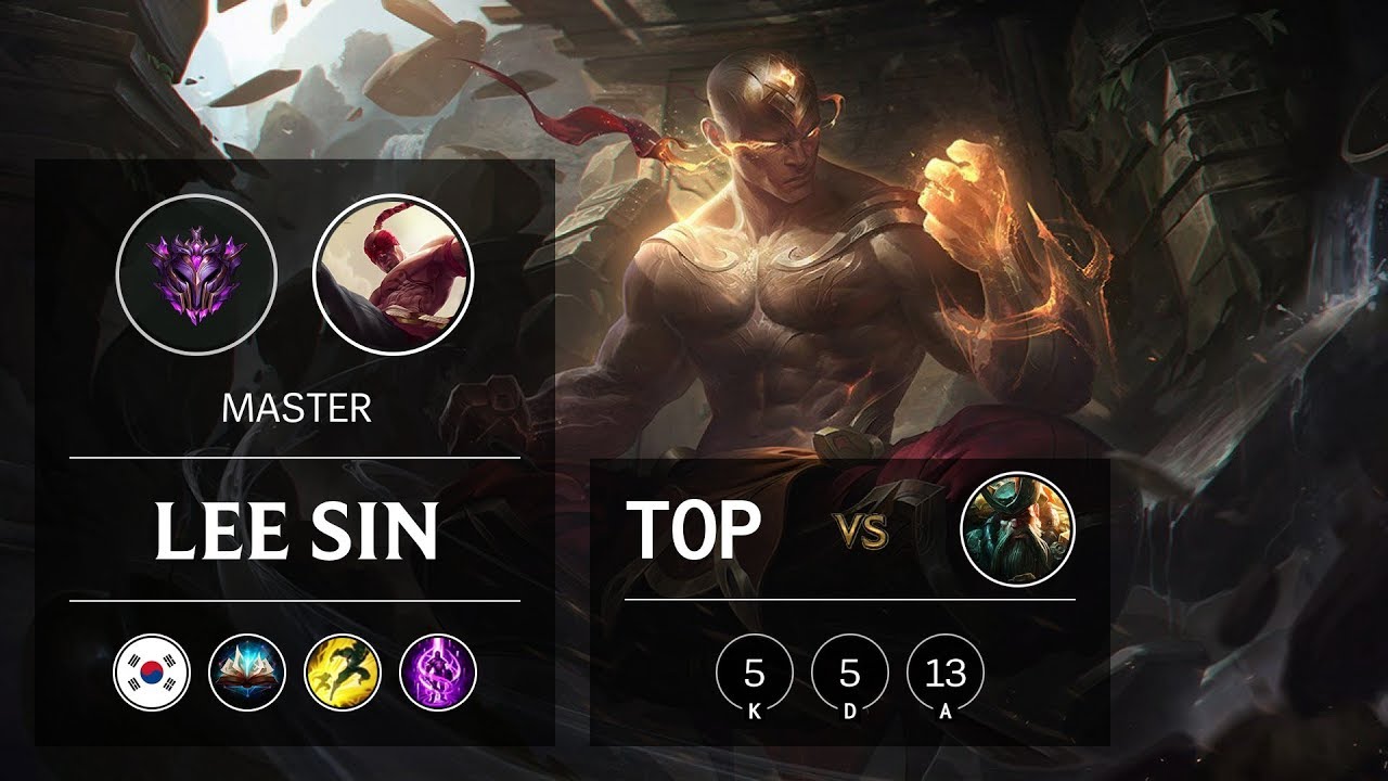 Lee Sin Top vs Gangplank - KR Master Patch 9.21
