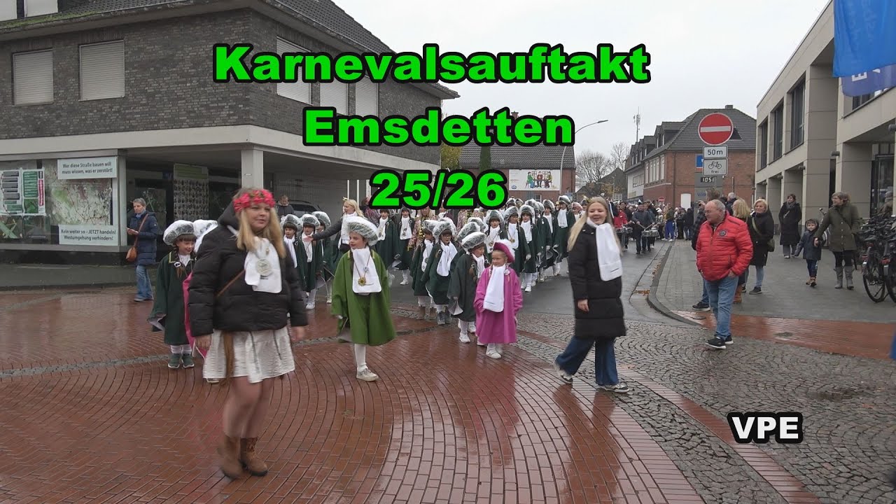 Karnevalsauftakt Emsdetten 2025/2026 - Teil 1 Umzug zum Festzelt
