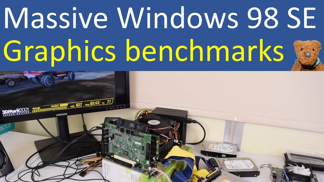 Massive Windows 98 SE graphics cards benchmarking project