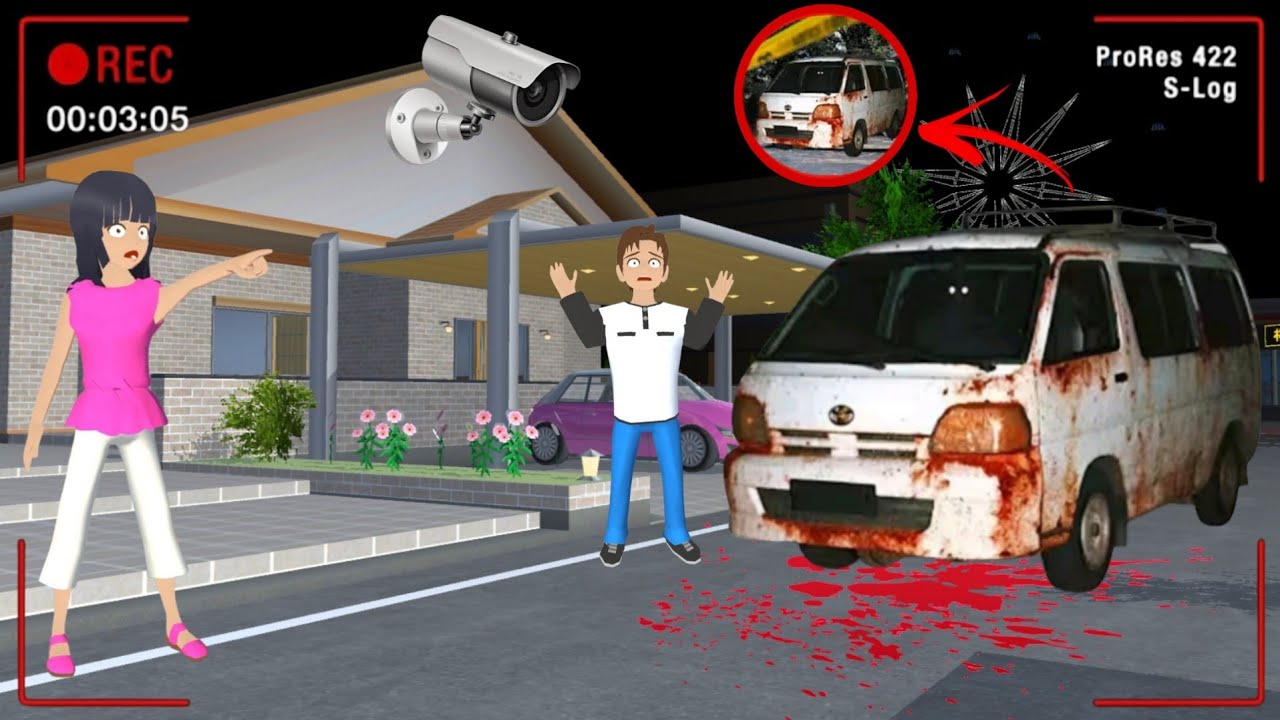 Mio Panik Yuta Di culik Mobil Van MBG Berhantu Yang Viral Di Depan Rumah 😱 | Sakura School Simulator
