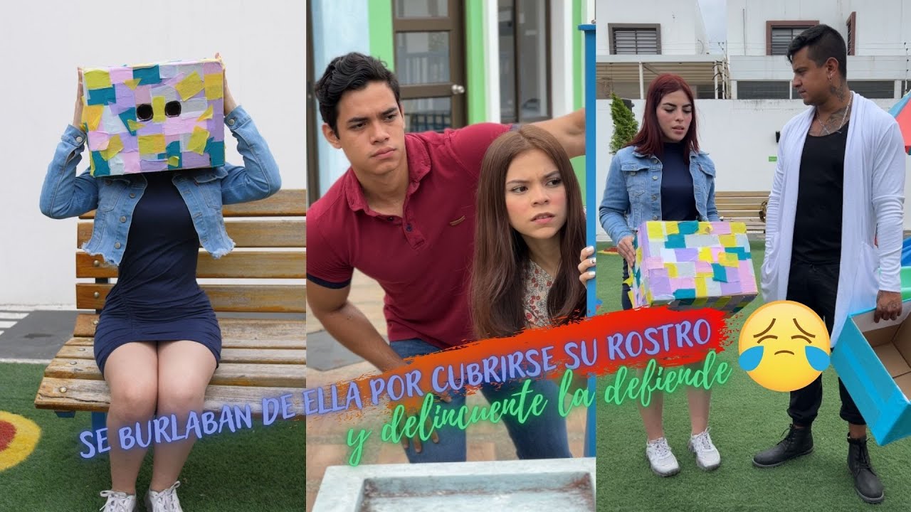 Delincuente se enamora de chica bella que usa una caja para ocultar su rostro 😥❤