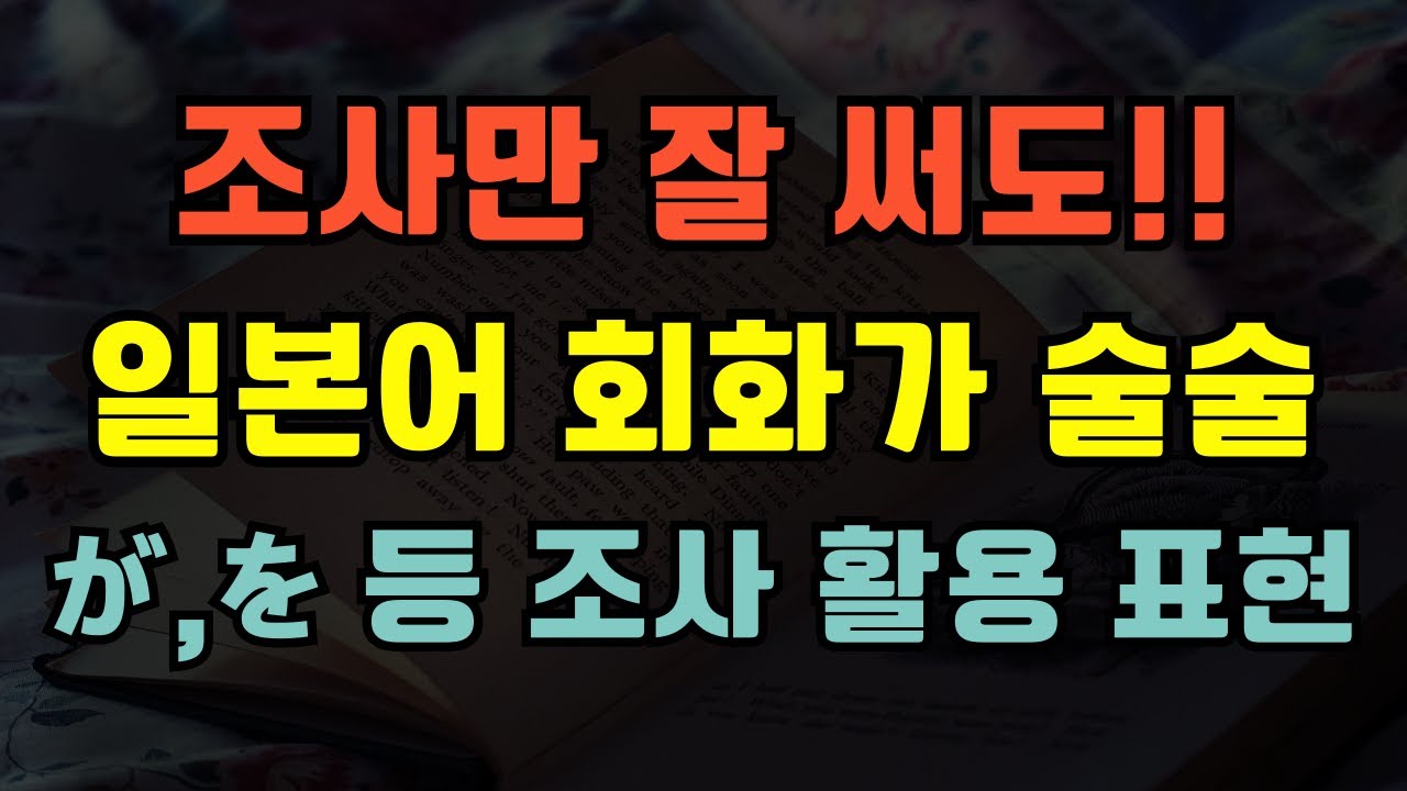 [블라블라 일본어] 조사만 바꿔도 일본어가 술술! は・が・を등 실전 회화 50문장