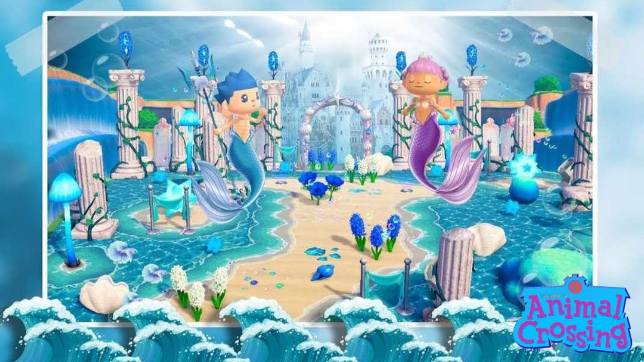 DU JAMAIS VU SUR ANIMAL CROSSING!!😍 CETTE ÎLE SIRENE EST INCROYABLEMENT BELLE! 😱🐬🪸🦀#acnh