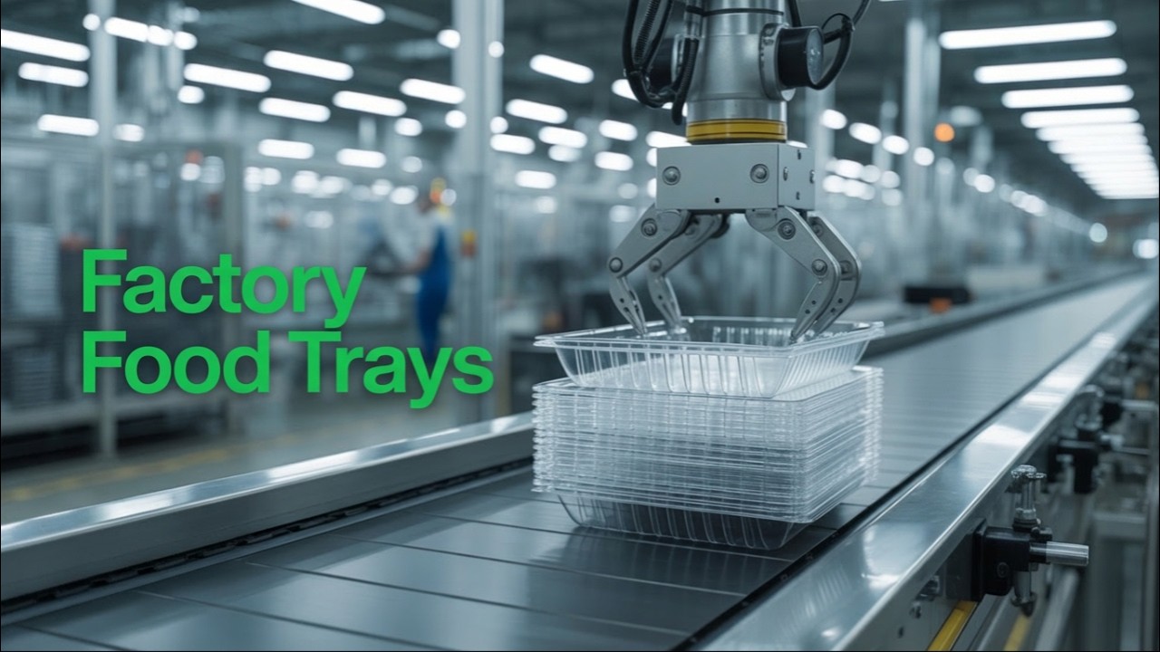 How Food Trays Are Made in Factory  Satisfying ASMR Manufacturing Process