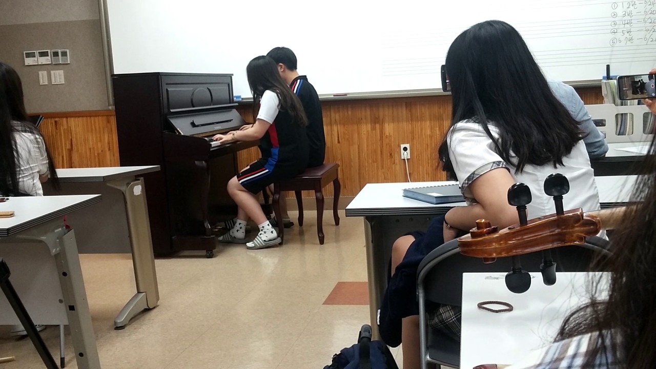 생상스 죽음의무도 피아노듀엣-saint saens dance macabre piano duet (4 hands 1 piano)  김강민.김소연