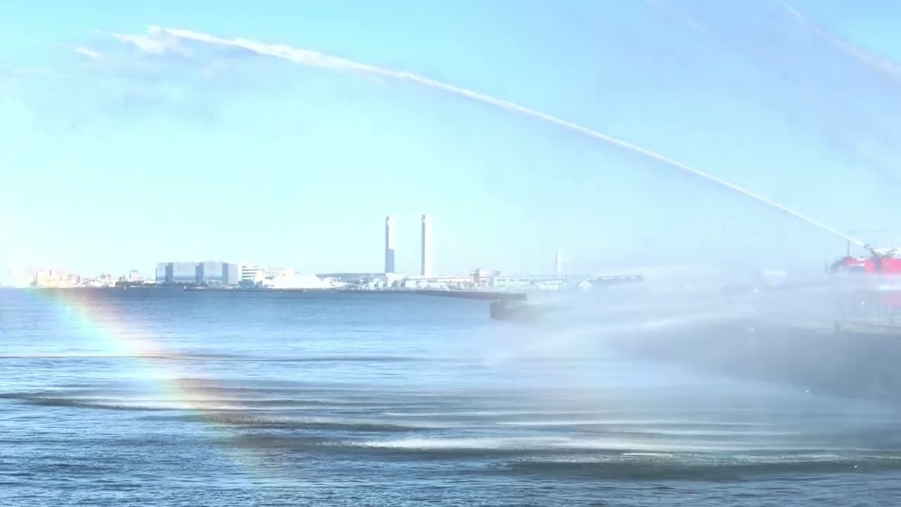 2026.1.10 中消防出初式 一斉放水(予行練習）